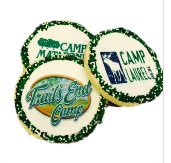 Customized Camp Logo Sugar Cookies with Sprinkles