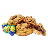 Cadbury Creme Egg Filled Chocolate Chip Cookies