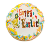 "Happy Easter" Sugar Cookies With Sprinkles