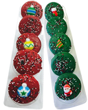 Chocolate Covered Oreos with Christmas Toppers - Gift Box