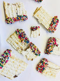 Chocolate Sprinkled Matzo Sandwich Bites