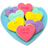 Valentine's Day Conversation Heart Cookies - gifts