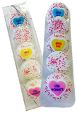 Valentine's Conversation Heart Topper Chocolate Covered Oreos