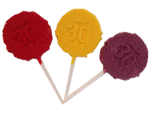 30th Birthday Chocolate Lollipops