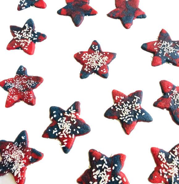 Red, White and Blue Star Cookies - July 4th