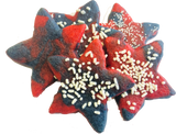 Red, White and Blue Star Cookies