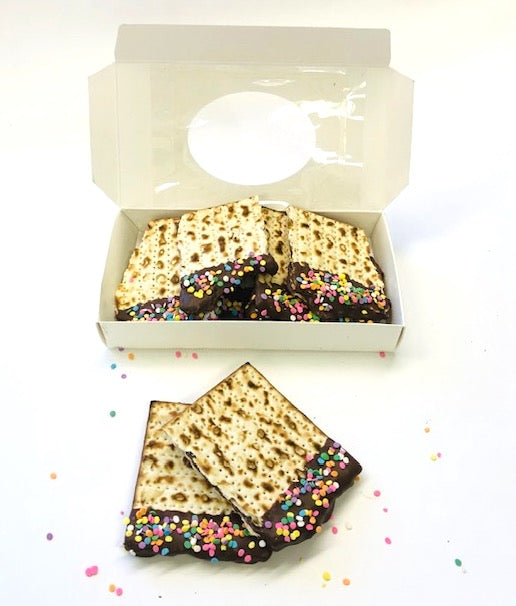 Passover Matzo Sandwich Bites With Candy Confetti