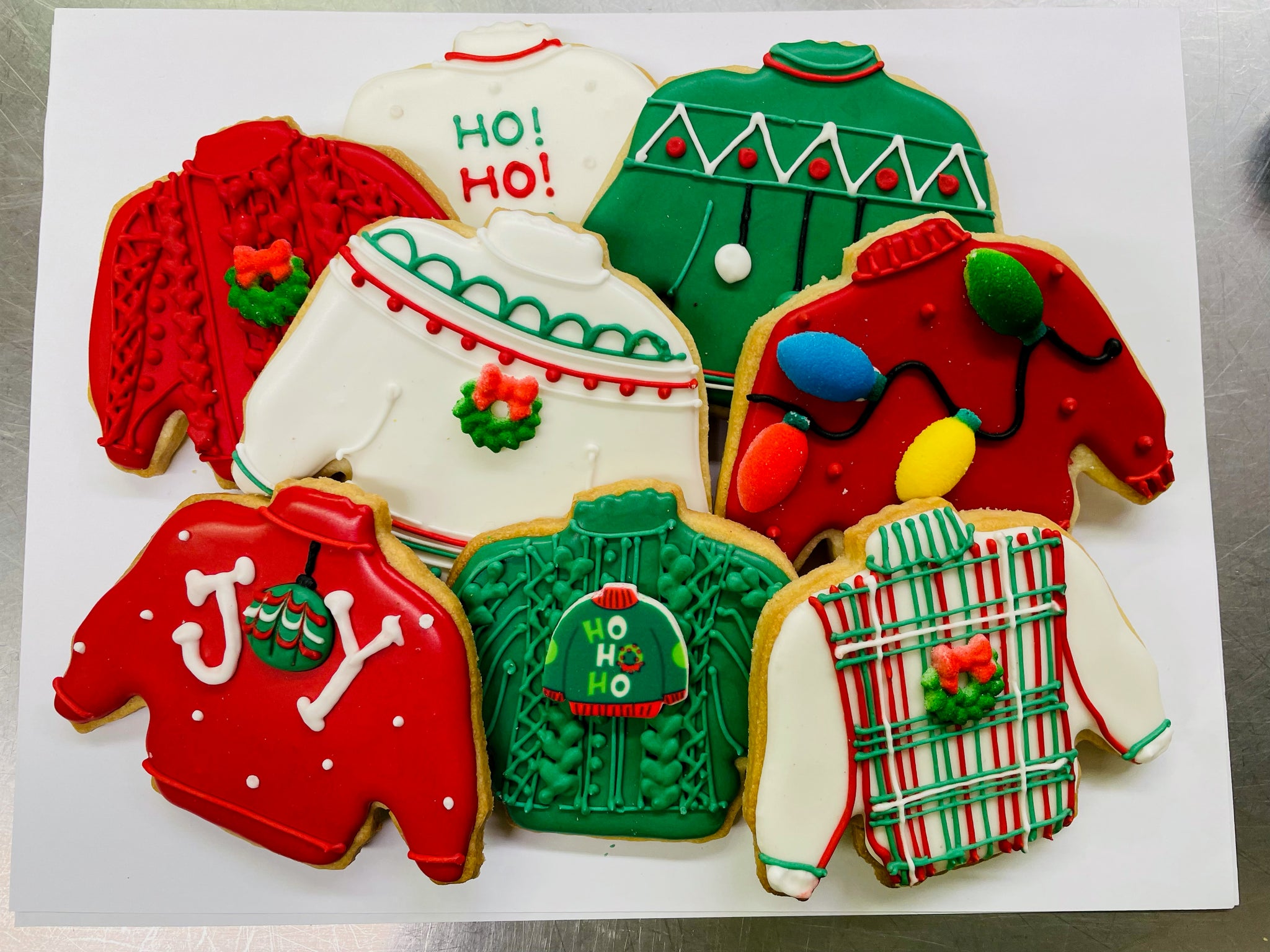 Ugly Sweater Cookies www.brookiescookiesnyc