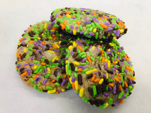 Chocolate Chip Cookies with Halloween Sprinkles