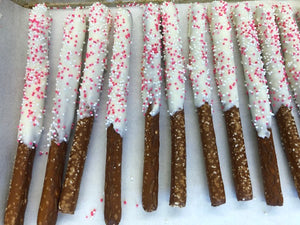 New Baby Chocolate Covered Pretzels With Nonpareils