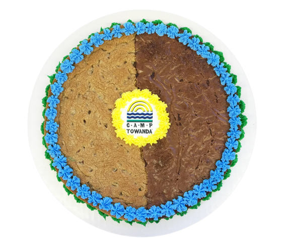 The Brookie Cookie Cake with Logo