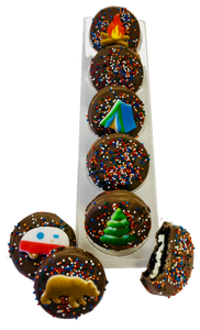 Camp Themed Chocolate Covered Oreos with Toppers