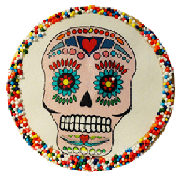 Sugar Skull Cookies with Nonpareils