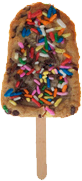Chocolate Chip Cookiesicle with Sprinkles