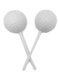 White Chocolate Golf Ball Lollipops