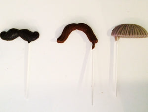 Chocolate Mustache Lollipops