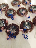 Chocolate Flower Lollipop with Image