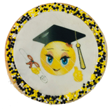 Graduation Emoji Sugar Cookies With Sprinkles