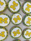 Customized College Logo Sugar Cookies with Sprinkles