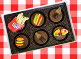 Chocolate Covered Oreos with Candy Junk Food Toppers Gift Box