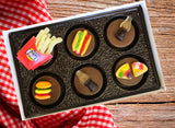 Chocolate Covered Oreos with Candy Junk Food Toppers Gift Box