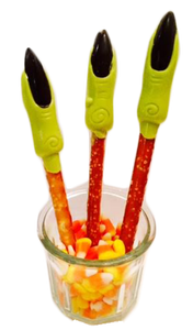 Spooky Witch Finger Chocolate Pretzels