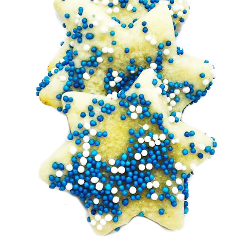 Star of David Mini Sugar Cookies With Nonpareils