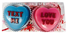 Chocolate Covered Oreo Conversation Hearts 2 Pack