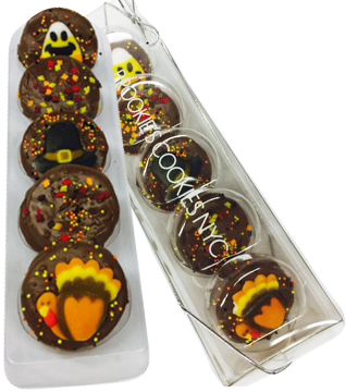 Chocolate Covered Oreos with Thanksgiving Toppers - Gift Box